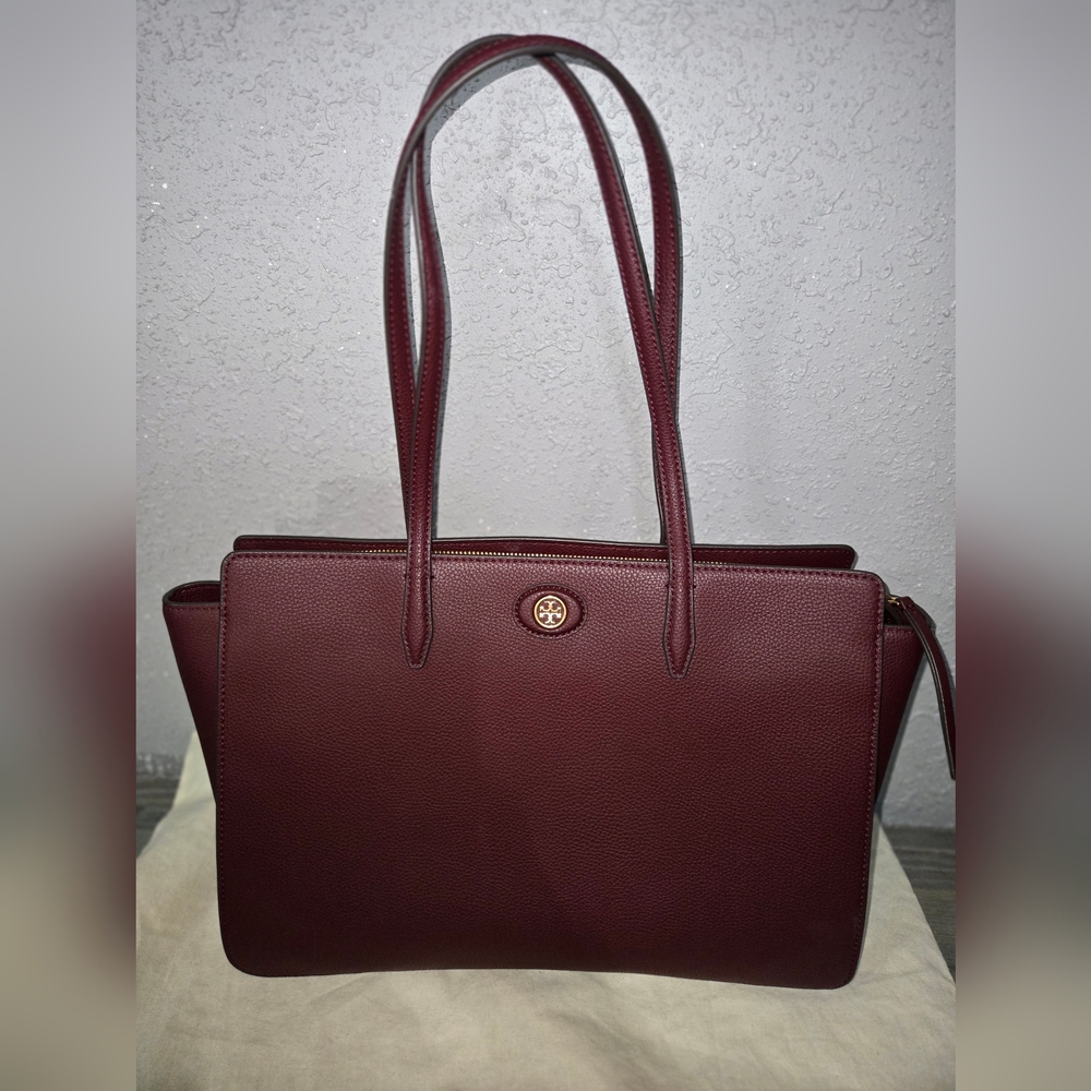 Tory Burch Burgundy Tote Bag